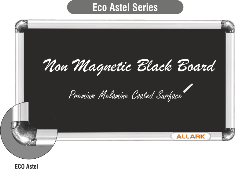 Non-magnetic black chalk board detail 2